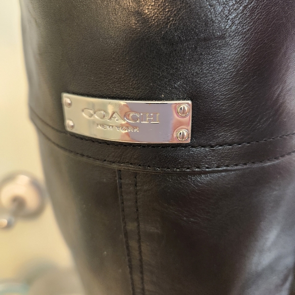 Coach Micha Riding Boots in Black - Picture 8 of 16